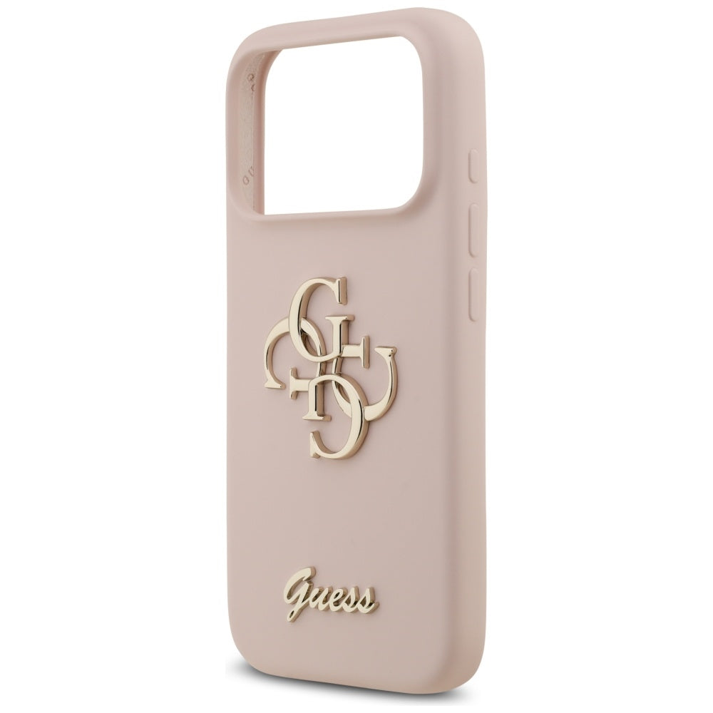 Husa pentru Apple iPhone 17 Pro, Guess, Big 4G Script, Roz Deschis
