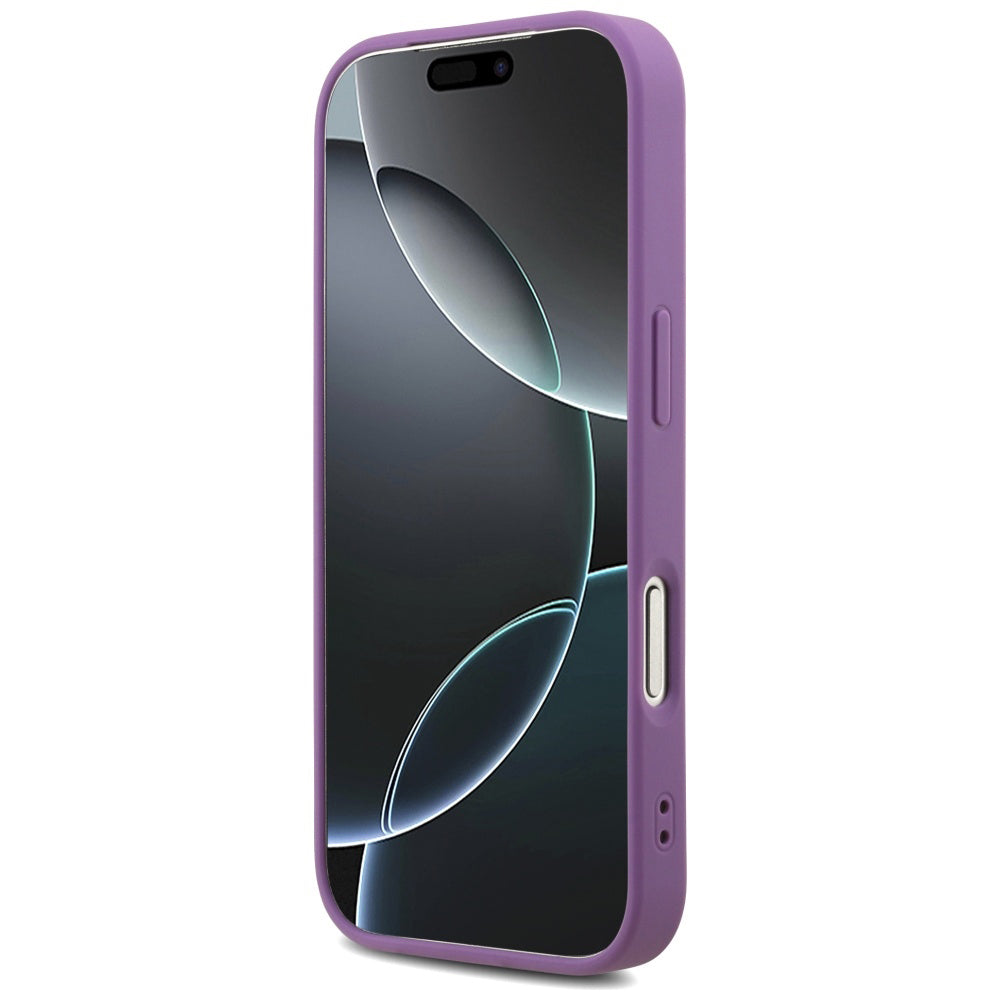 Husa pentru Apple iPhone 17 Pro, Guess, Fixed Glitter Big 4G, Mov
