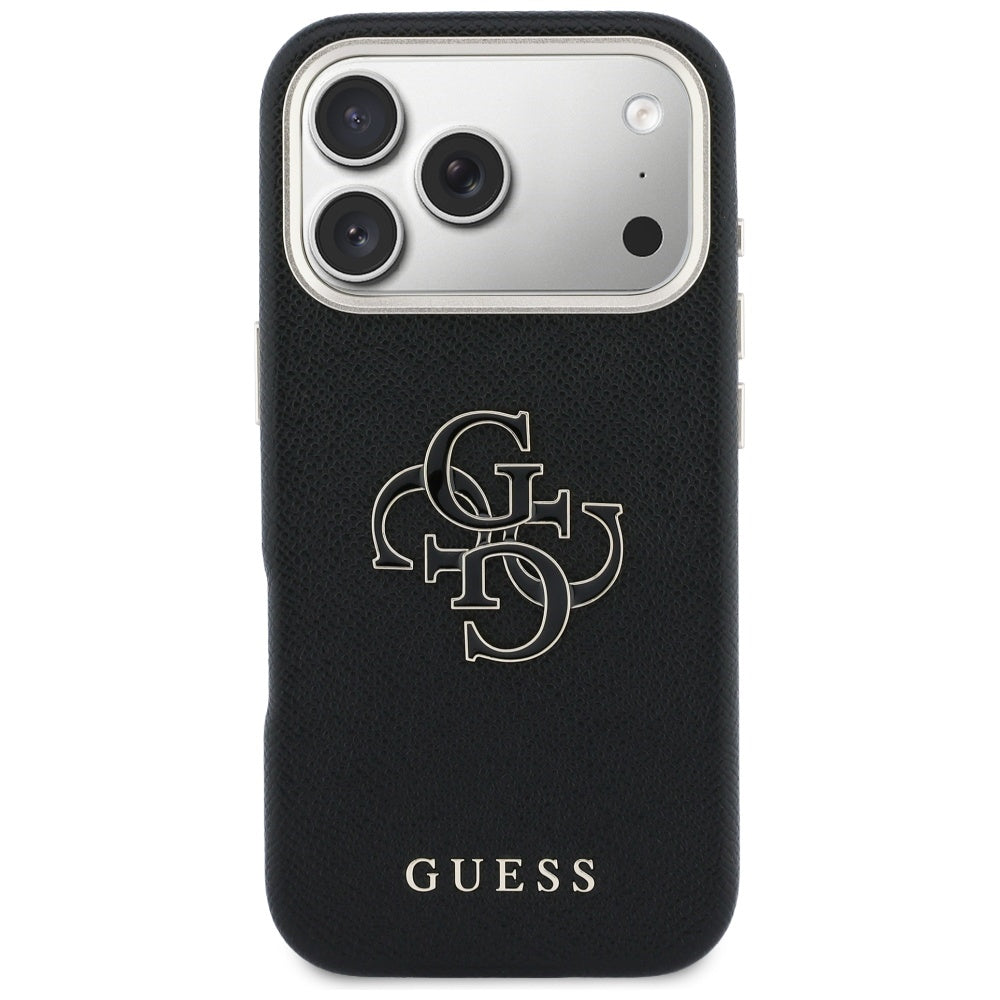 Husa pentru Apple iPhone 17 Pro, Guess, Resin Logo, Neagra