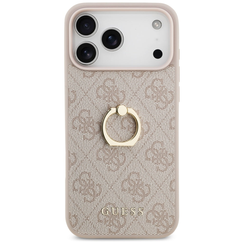 Husa pentru Apple iPhone 17 Pro Max, Guess, 4G Ring Stand, Maro