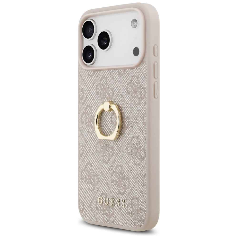Husa pentru Apple iPhone 17 Pro Max, Guess, 4G Ring Stand, Maro