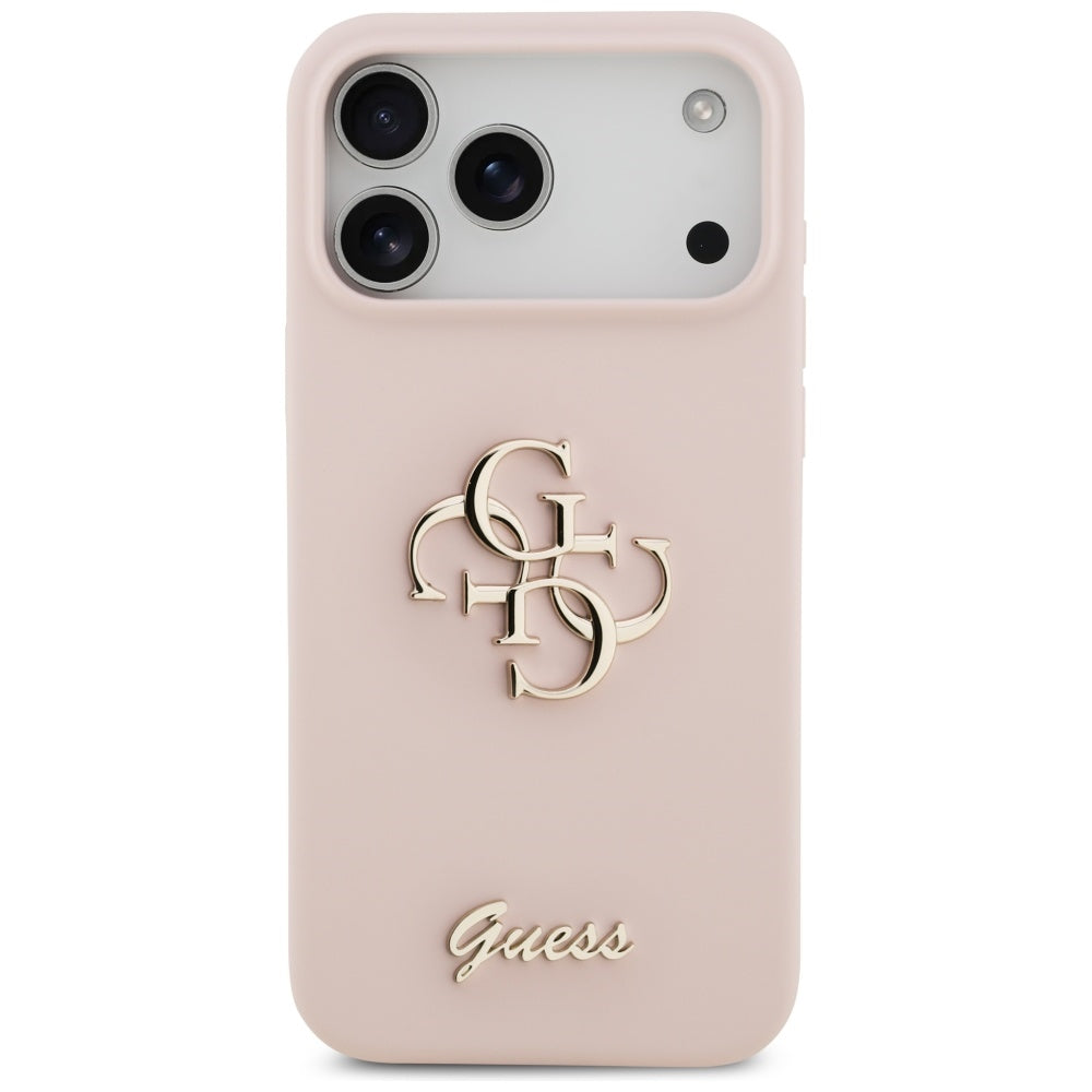 Husa pentru Apple iPhone 17 Pro Max, Guess, Big 4G Script, Roz Deschis
