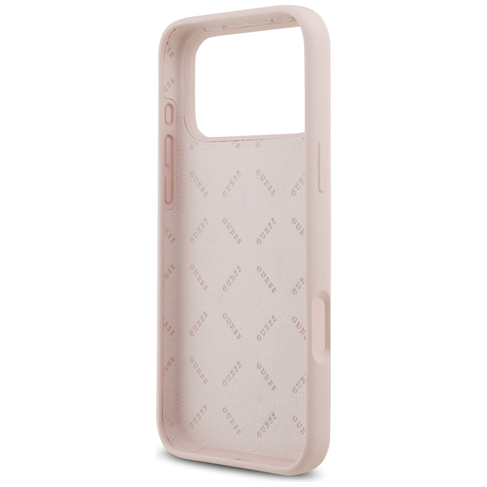 Husa pentru Apple iPhone 17 Pro Max, Guess, Big 4G Script, Roz Deschis