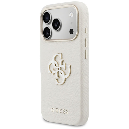 Husa pentru Apple iPhone 17 Pro Max, Guess, Resin Logo, Bej