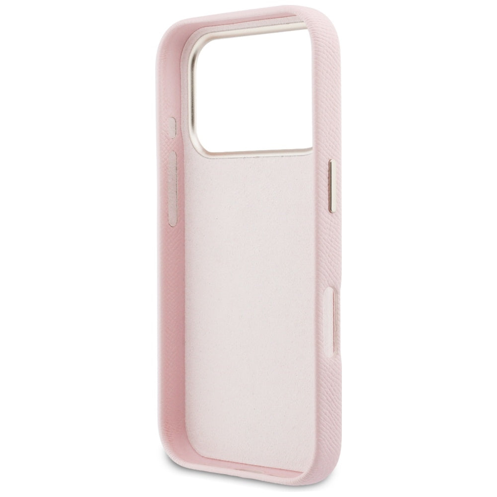 Husa pentru Apple iPhone 17 Pro, Guess, Resin Logo, Roz
