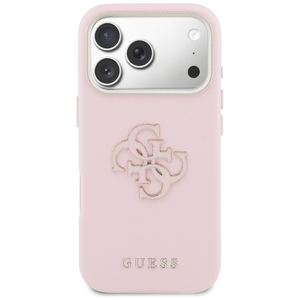 Husa pentru Apple iPhone 17 Pro, Guess, Resin Logo, Roz