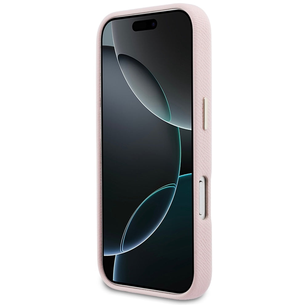 Husa pentru Apple iPhone 17 Pro, Guess, Resin Logo, Roz