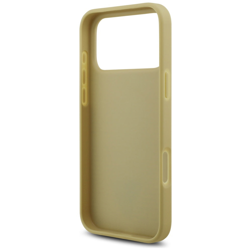 Husa pentru Apple iPhone 17 Pro Max, Guess, Rhinestone Triangle Logo, Aurie