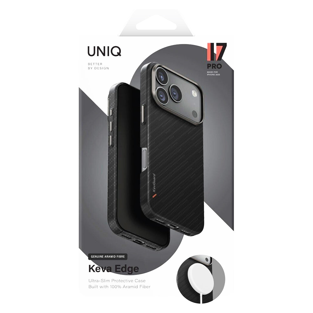 Husa MagSafe pentru Apple iPhone 17 Pro Max, UNIQ, Keva MagClick, Neagra