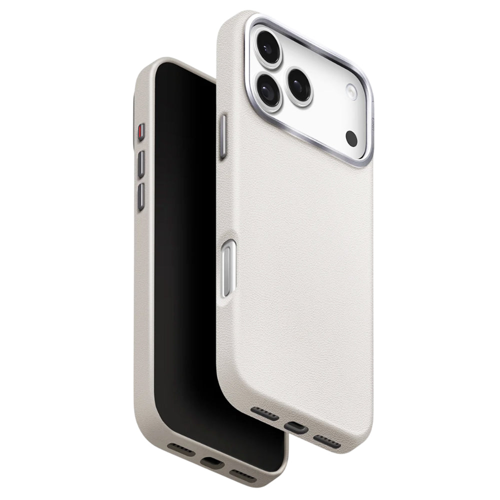 Husa pentru Apple iPhone 17 Pro Max, UNIQ, Lyden Leatherette, Gri