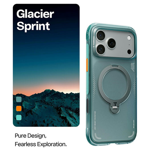 Husa pentru Apple iPhone 17 Pro, Torras, Ostand Spin Air, Verde