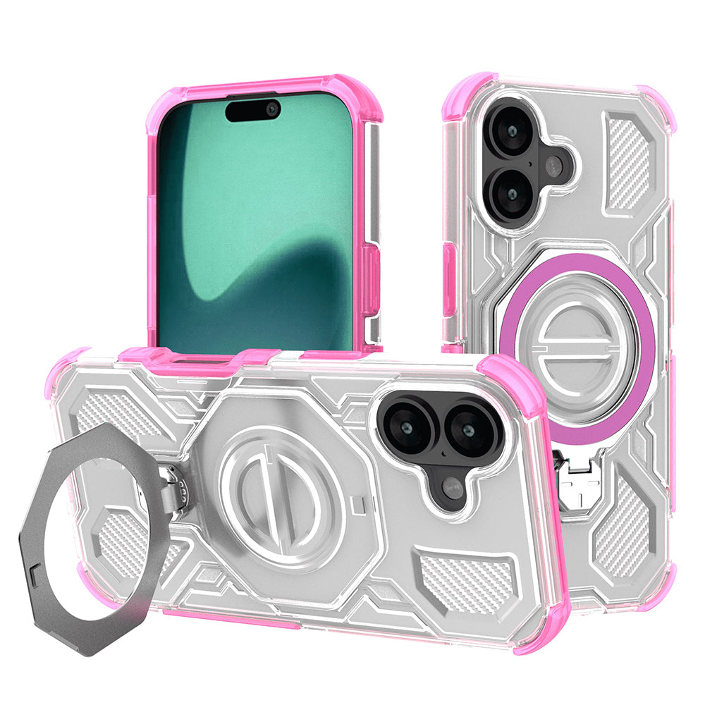Husa pentru Apple iPhone 17, Techsuit, Carbon Shield Pro, Roz