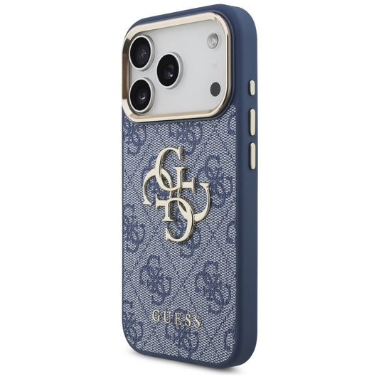 Husa pentru Apple iPhone 18 Pro / 17 Pro, Guess, 4G Big Classic Logo, Albastra