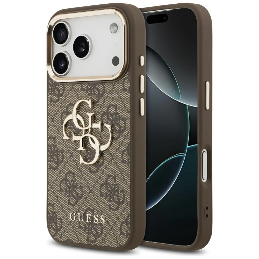 Husa pentru Apple iPhone 18 Pro / 17 Pro, Guess, 4G Big Classic Logo, Maro