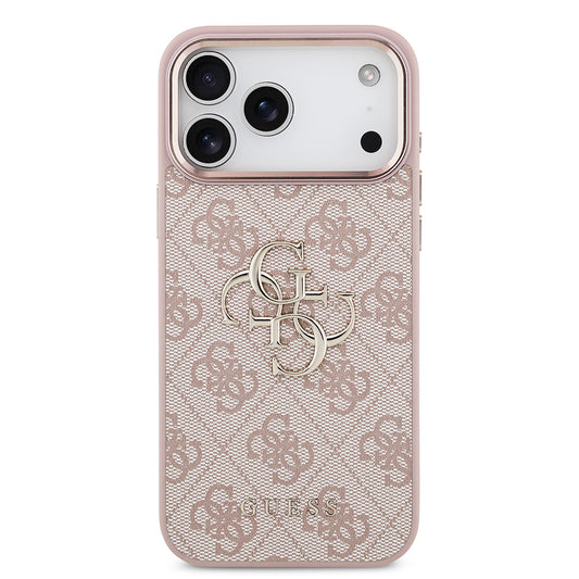 Husa pentru Apple iPhone 18 Pro / 17 Pro, Guess, 4G Big Classic Logo, Roz
