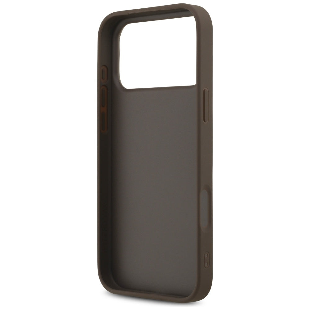 Husa pentru Apple iPhone 18 Pro / 17 Pro, Guess, 4G Classic Logo, Maro