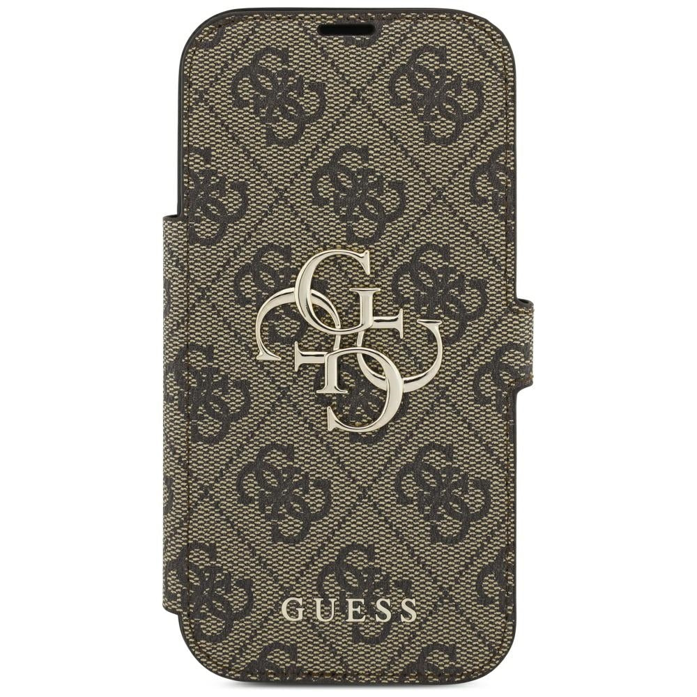 Husa pentru Apple iPhone 18 Pro / 17 Pro, Guess, 4G Metal Logo, Maro