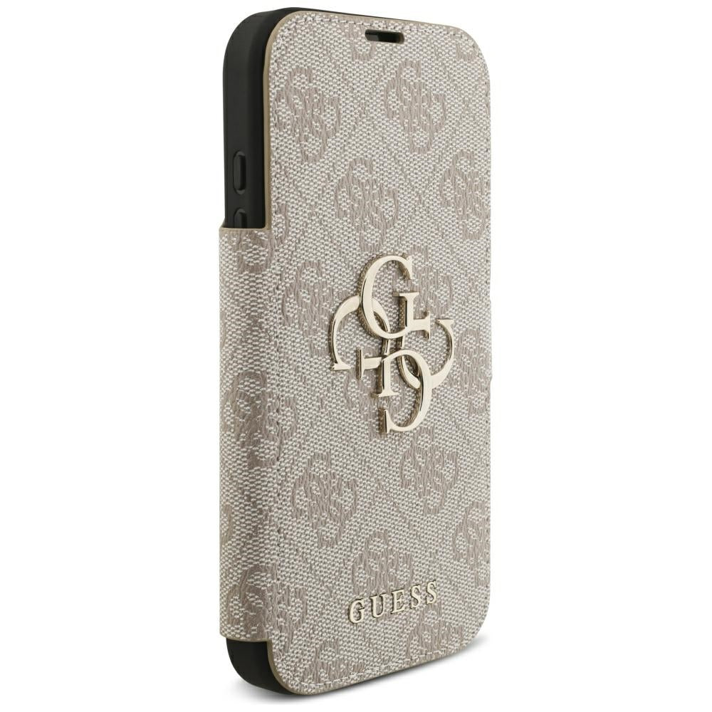 Husa pentru Apple iPhone 18 Pro / 17 Pro, Guess, 4G Metal Logo, Roz