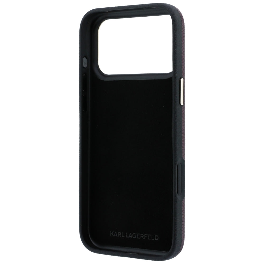 Husa pentru Apple iPhone 18 Pro / 17 Pro, Karl Lagerfeld, Smooth Big Resin Signature Logo, Visinie