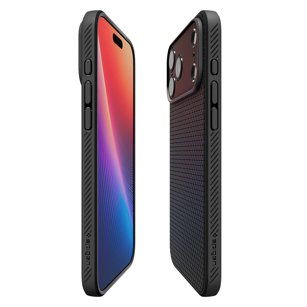 Husa pentru Apple iPhone 18 Pro / 17 Pro, Spigen, Liquid Air, Neagra Mata ACS12149