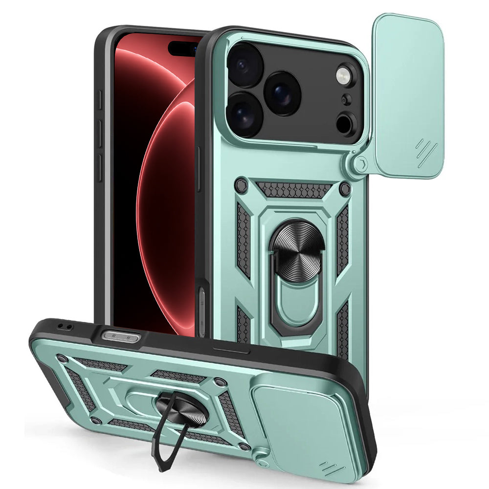 Husa pentru Apple iPhone 18 Pro / 17 Pro, Techsuit, CamShield, Verde