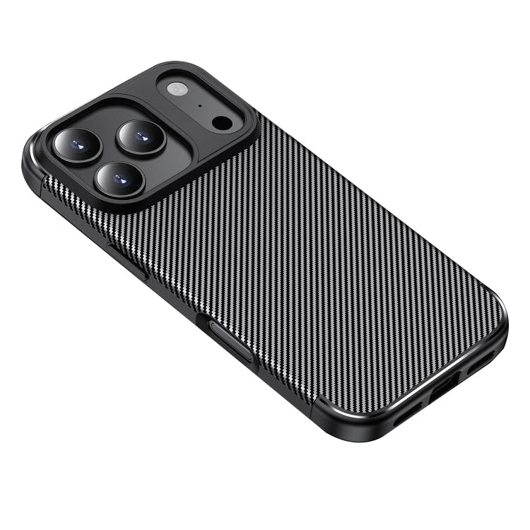 Husa pentru Apple iPhone 18 Pro / 17 Pro, Techsuit, CarbonFiber, Neagra
