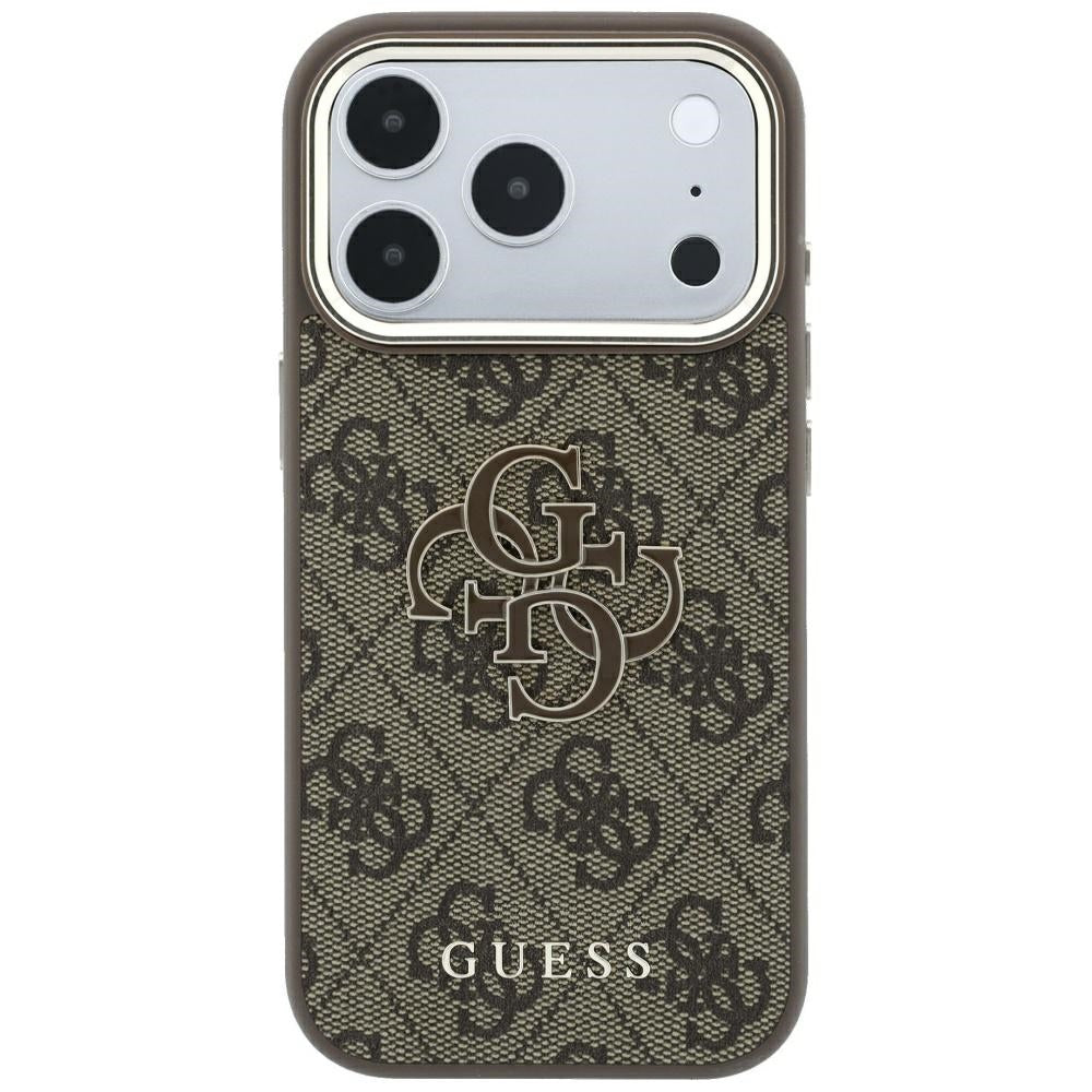 Husa pentru Apple iPhone 18 Pro Max / 17 Pro Max, Guess, 4G Big Resin Logo, Maro