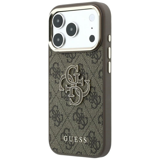 Husa pentru Apple iPhone 18 Pro Max / 17 Pro Max, Guess, 4G Big Resin Logo, Maro