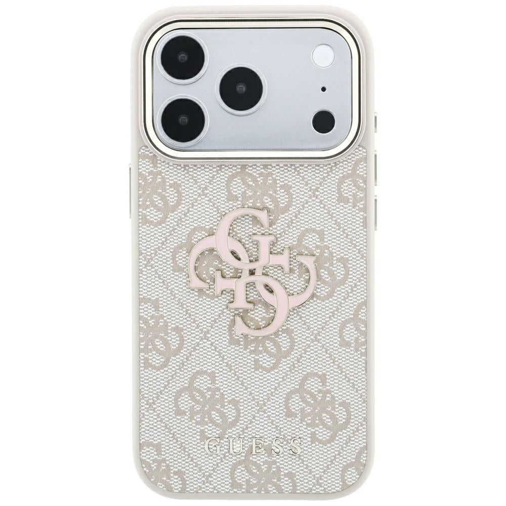 Husa pentru Apple iPhone 18 Pro Max / 17 Pro Max, Guess, 4G Big Resin Logo, Roz