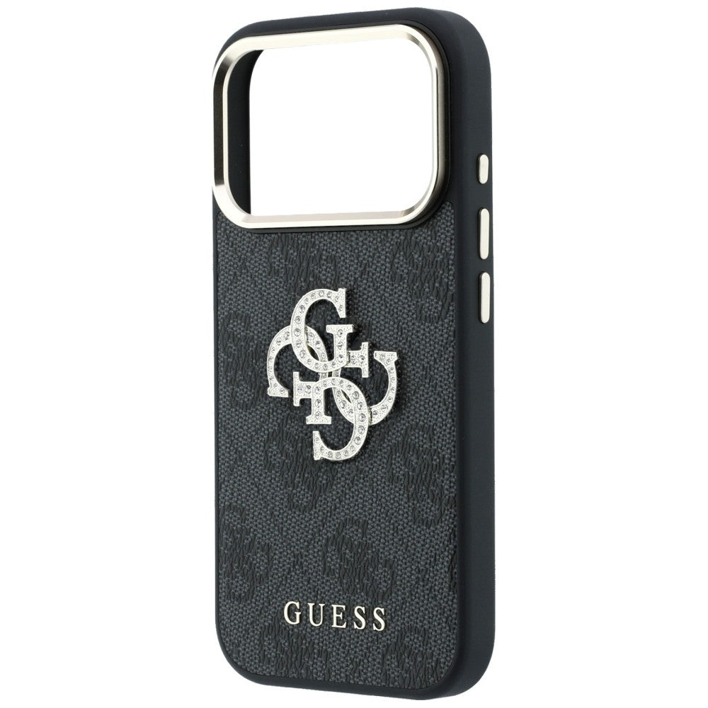 Husa pentru Apple iPhone 18 Pro Max / 17 Pro Max, Guess, 4G Big Strass Logo, Neagra