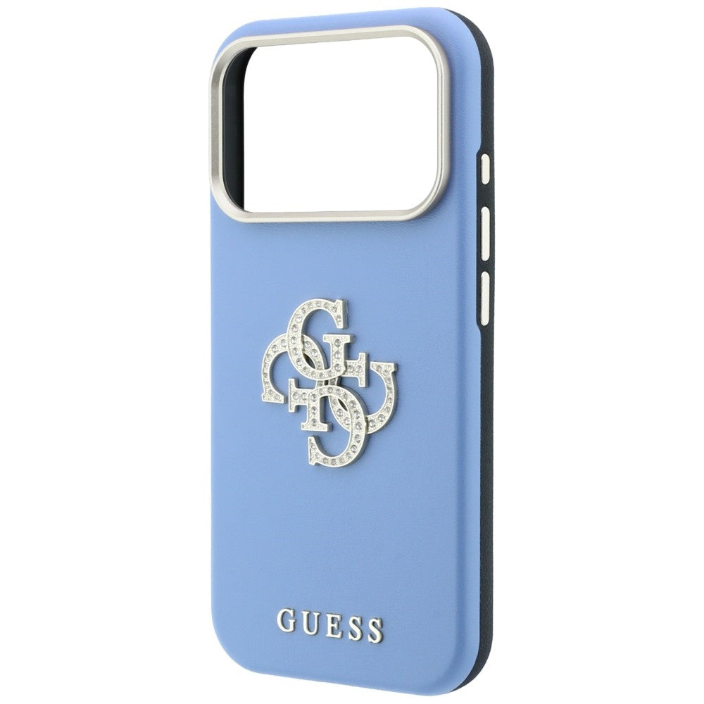 Husa pentru Apple iPhone 18 Pro Max / 17 Pro Max, Guess, Smooth Big Strass Logo, Bleu