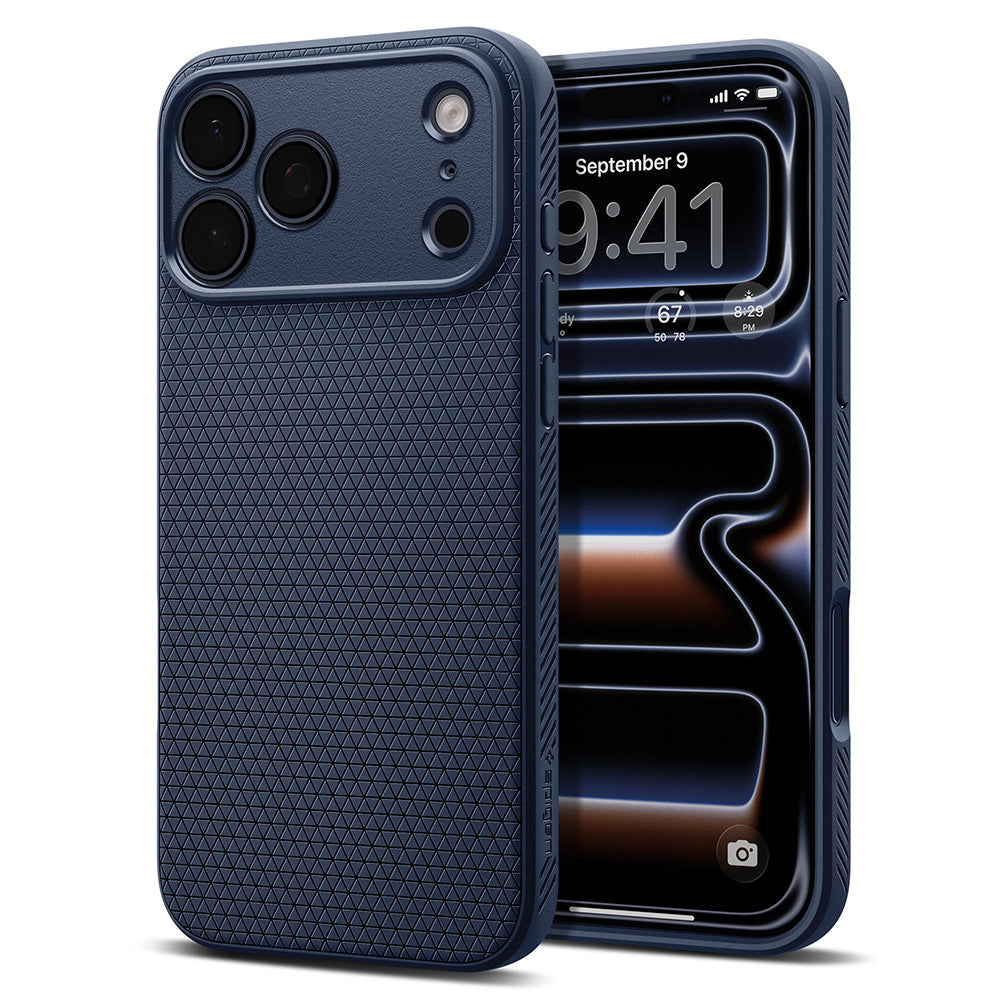 Husa pentru Apple iPhone 18 Pro Max / 17 Pro Max, Spigen, Liquid Air, Bleumarin ACS12112