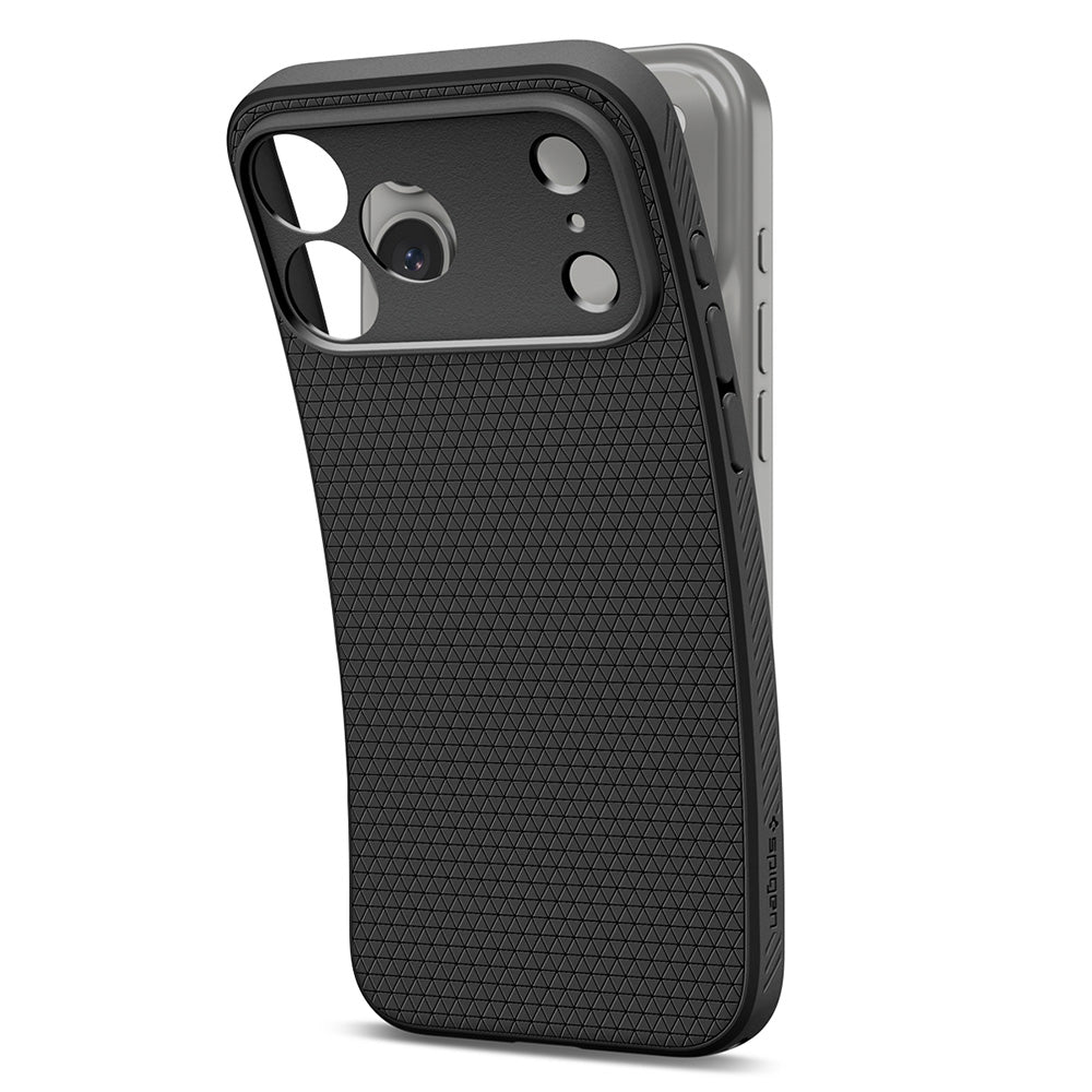 Husa pentru Apple iPhone 18 Pro Max / 17 Pro Max, Spigen, Liquid Air, Neagra Mata ACS12111