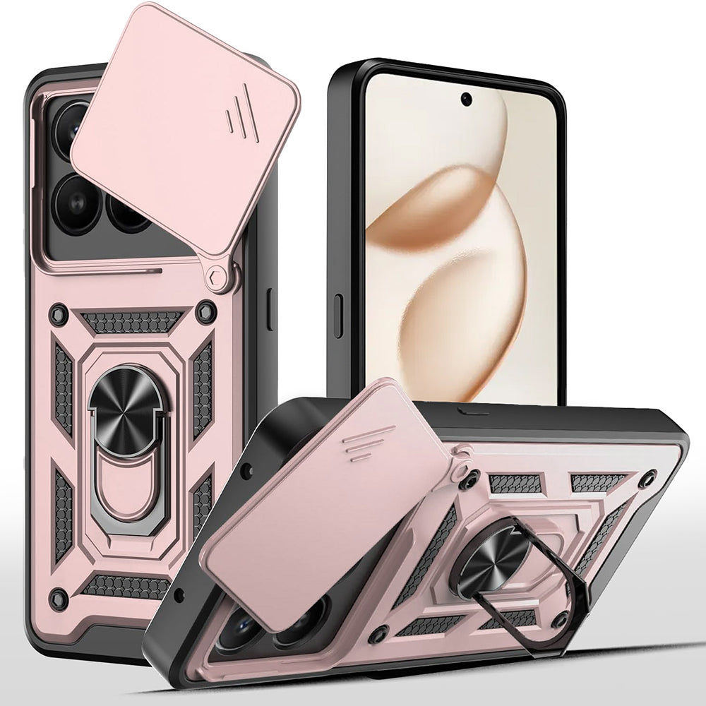 Husa pentru Honor 400 Smart 4G / X7d 4G / 400 Smart 5G, Techsuit, CamShield, Roz
