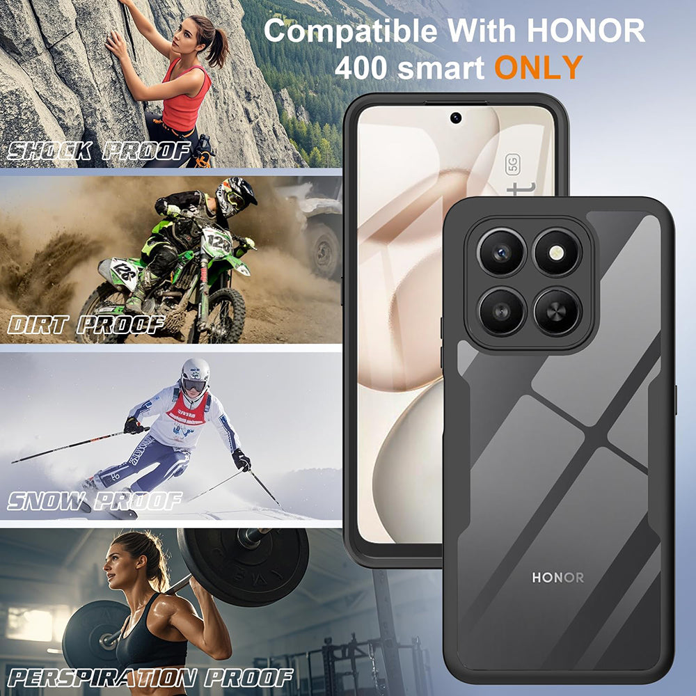 Husa pentru Honor 400 Smart 4G / X7d 4G / 400 Smart 5G, Techsuit, ColorVerse 360, Neagra