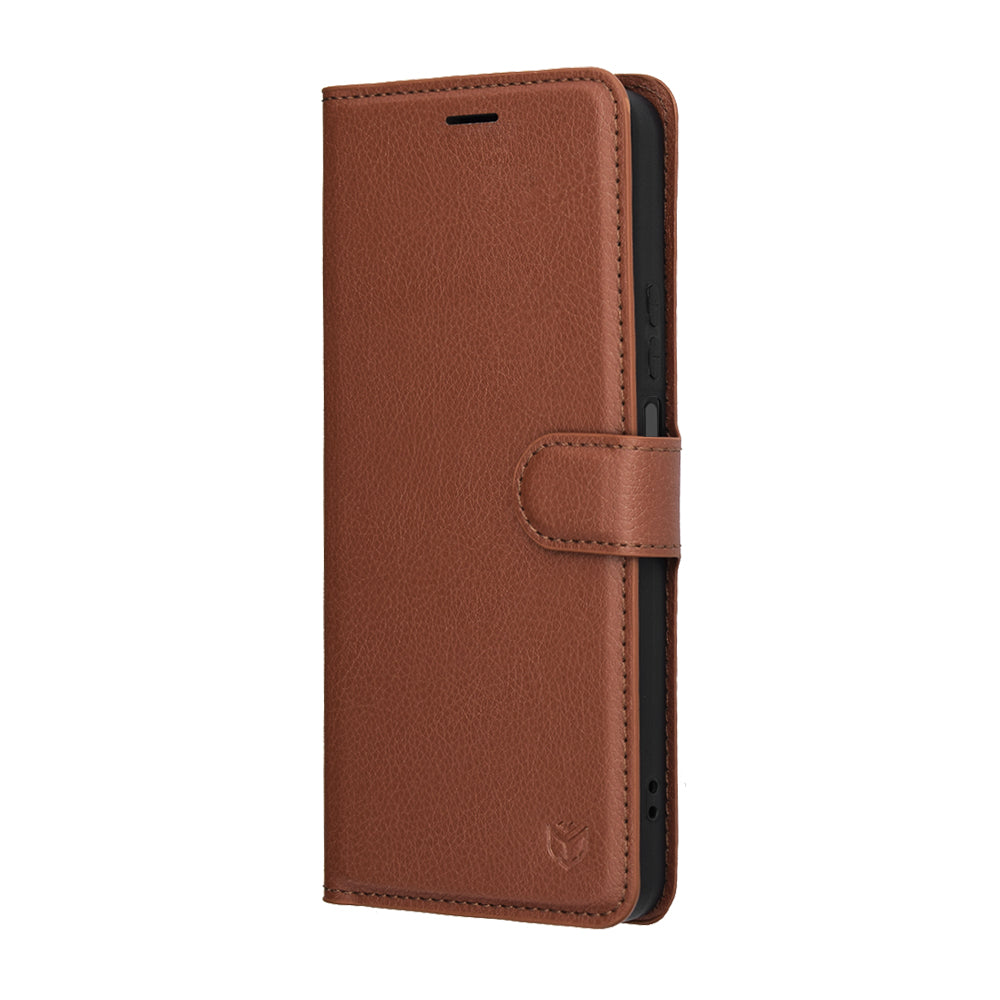 Husa pentru Honor 400 Smart 4G / X7d 4G / 400 Smart 5G, Techsuit, Leather Folio, Maro
