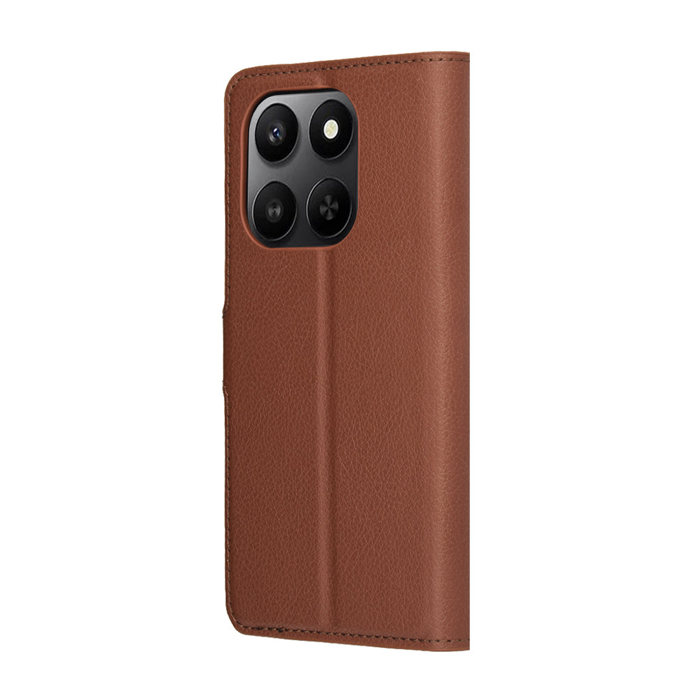 Husa pentru Honor 400 Smart 4G / X7d 4G / 400 Smart 5G, Techsuit, Leather Folio, Maro