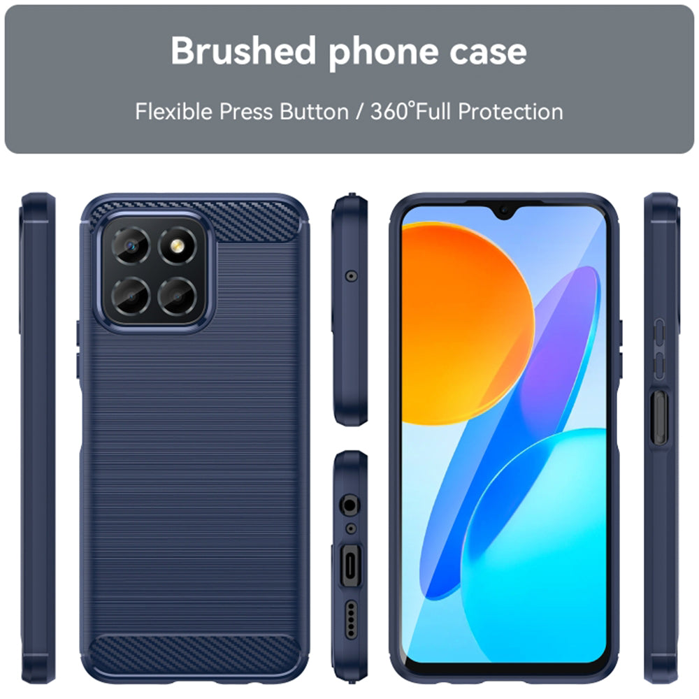 Husa pentru Honor Magic6 Lite, Techsuit, Carbon, Albastra