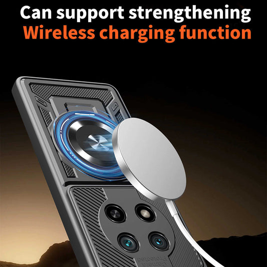 Husa pentru Honor Magic8 Lite, Techsuit, RuggedCam, Neagra