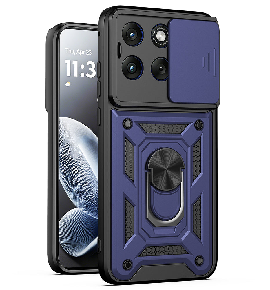 Husa pentru Motorola Edge 70 Fusion, Techsuit, CamShield, Albastra