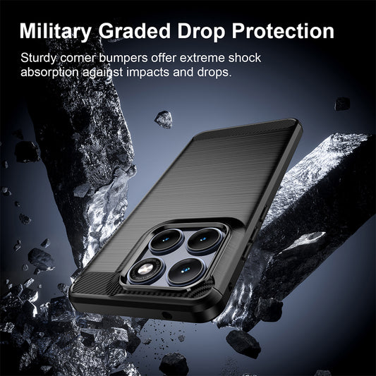 Husa pentru Motorola Edge 70 Fusion, Techsuit, Carbon, Neagra