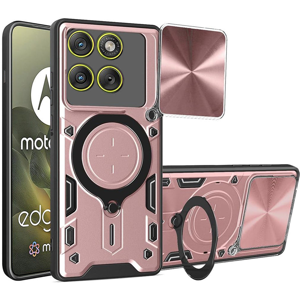 Husa pentru Motorola Edge 70, Techsuit, CamGuard Pro, Roz Aurie