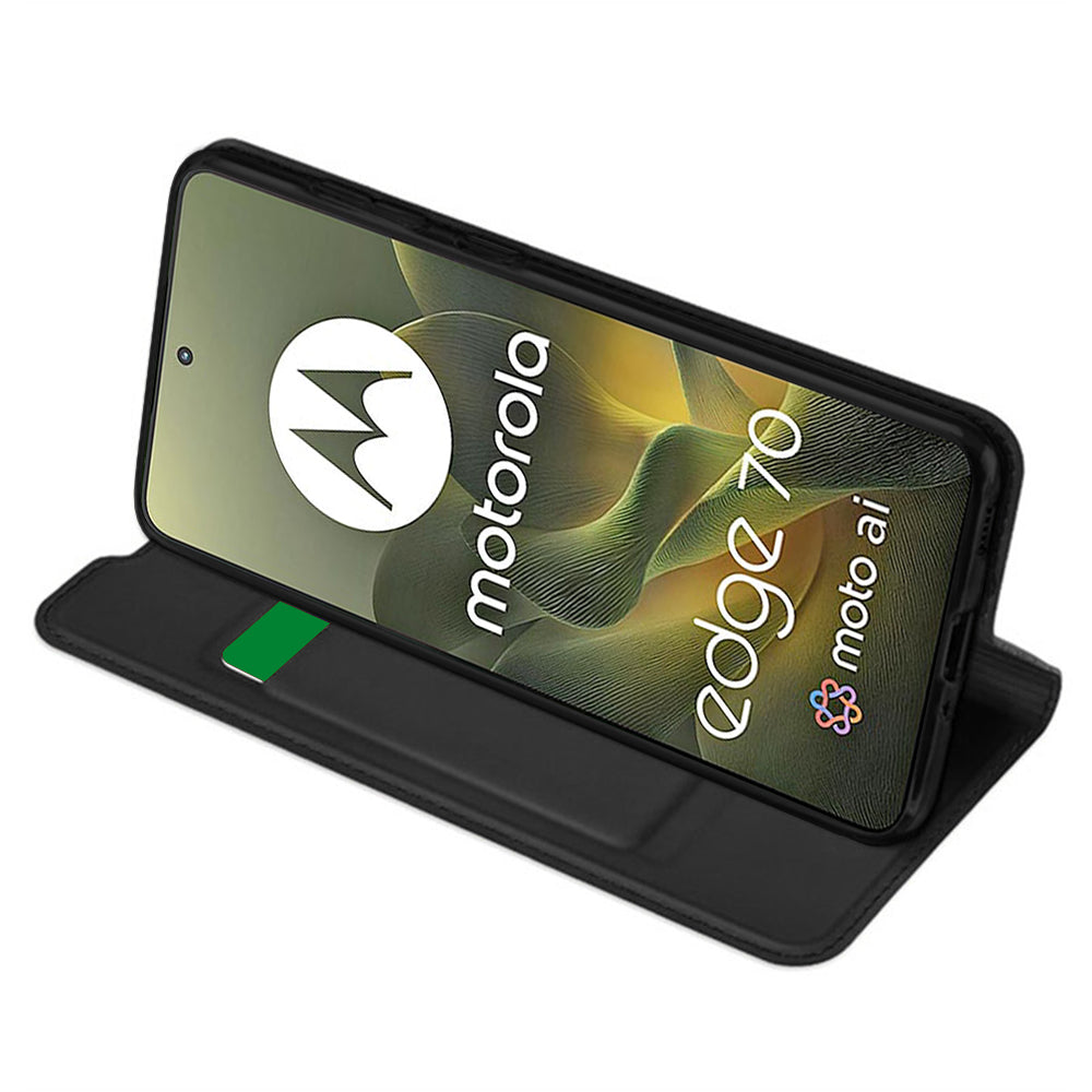 Husa pentru Motorola Edge 70, Techsuit, Magskin Book, Neagra