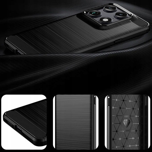 Husa pentru Motorola Edge 70 Ultra / Signature, Techsuit, Carbon, Neagra