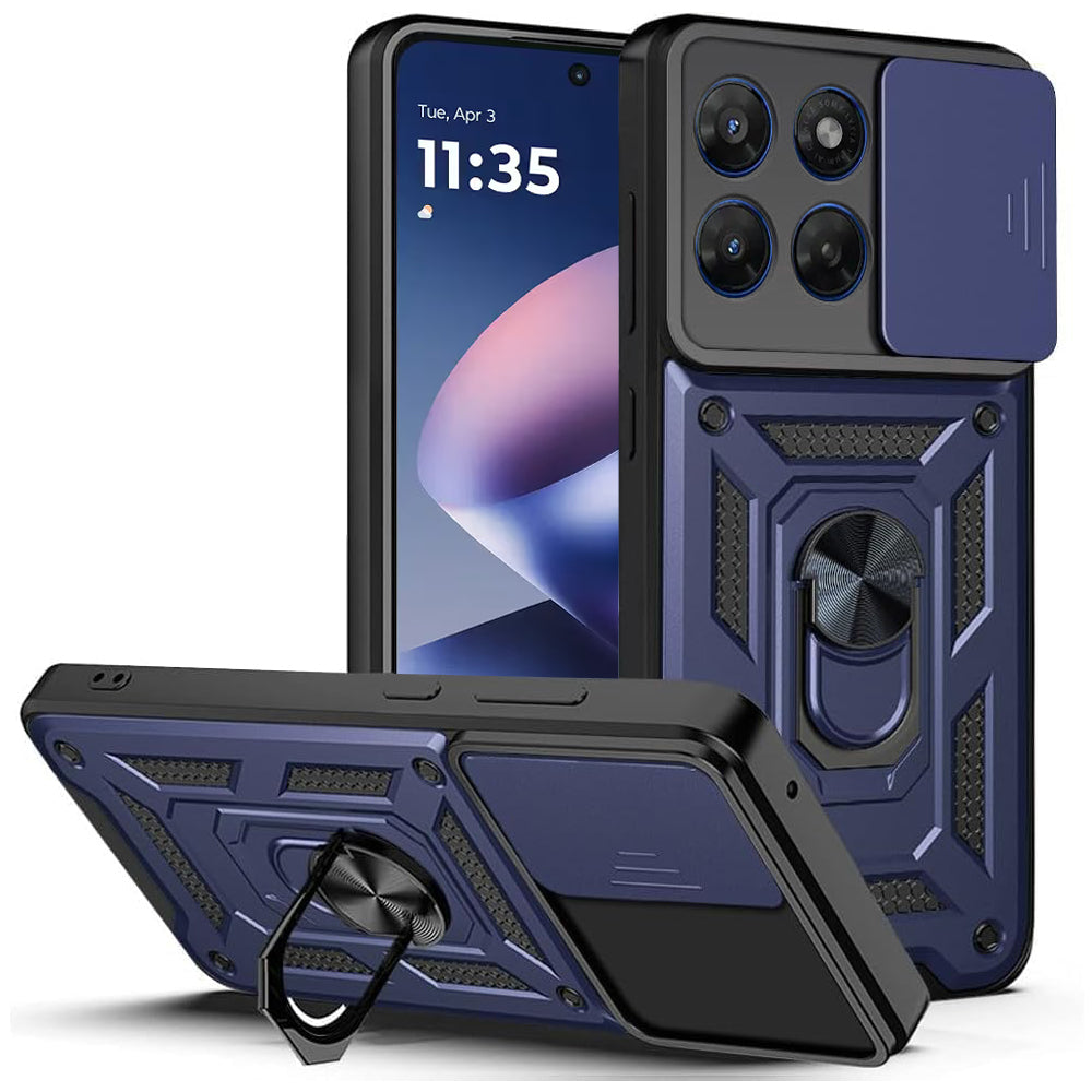 Husa pentru Motorola Moto G47 / G37, Techsuit, CamShield, Albastra