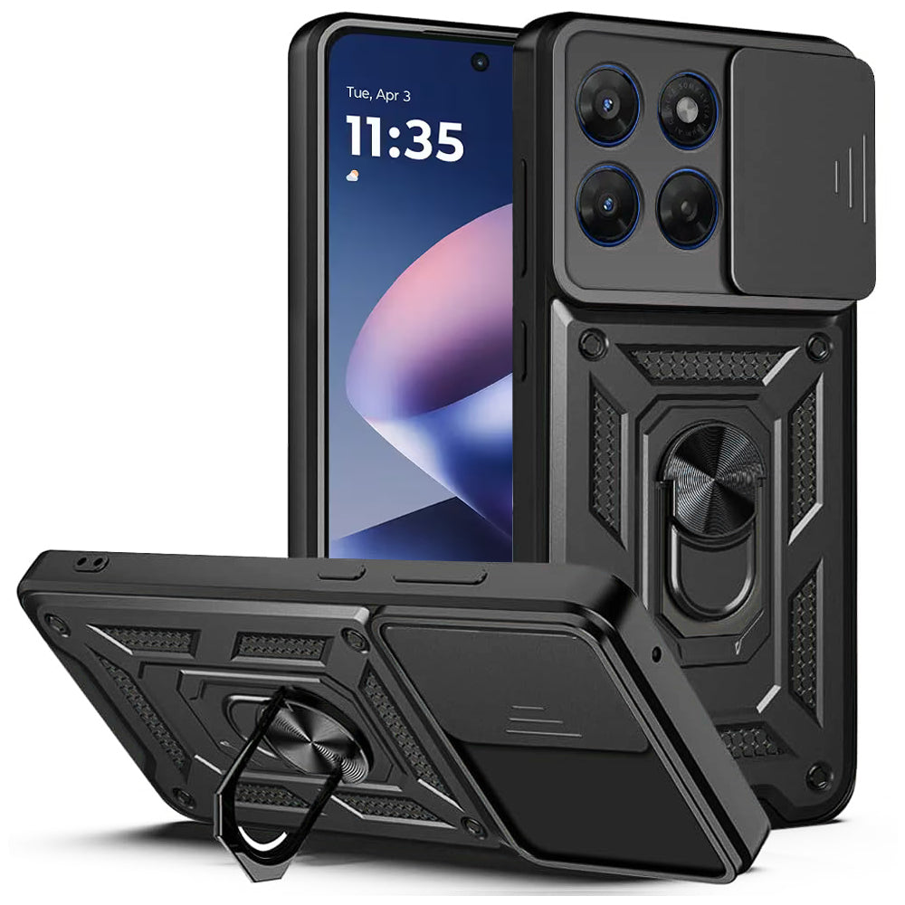 Husa pentru Motorola Moto G47 / G37, Techsuit, CamShield, Neagra