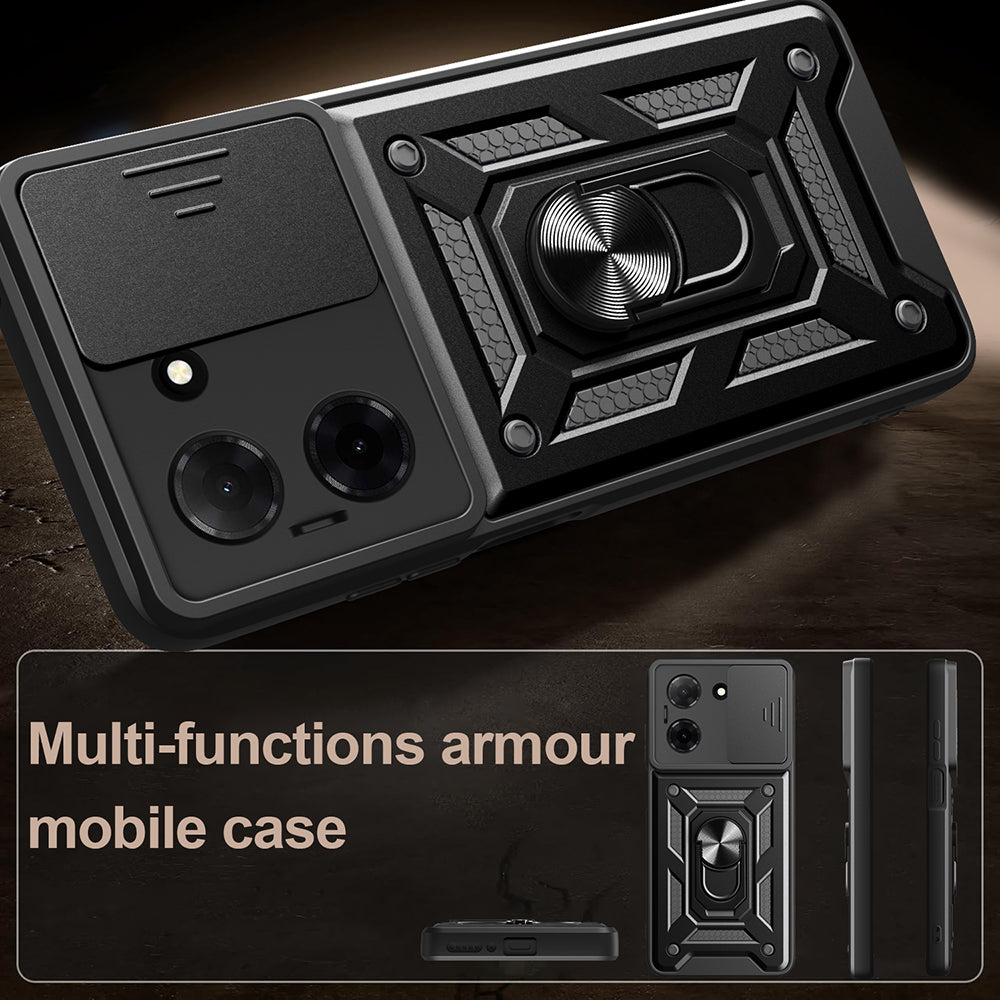 Husa pentru Motorola Moto G47 / G37, Techsuit, CamShield, Neagra