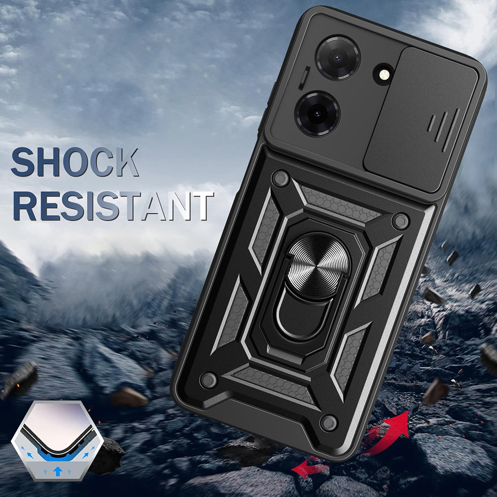 Husa pentru Motorola Moto G47 / G37, Techsuit, CamShield, Neagra