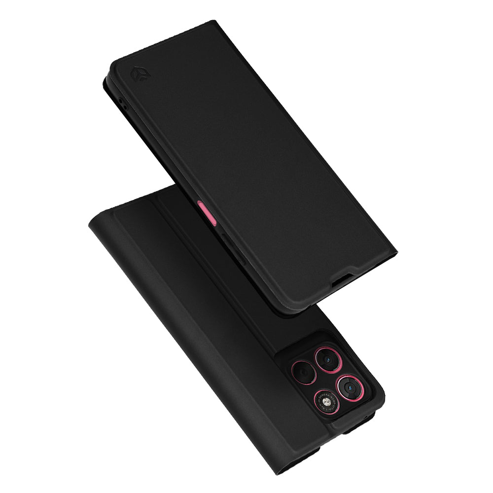 Husa pentru Motorola Moto G67 Power / G57 Power, Techsuit, Magskin Book, Neagra