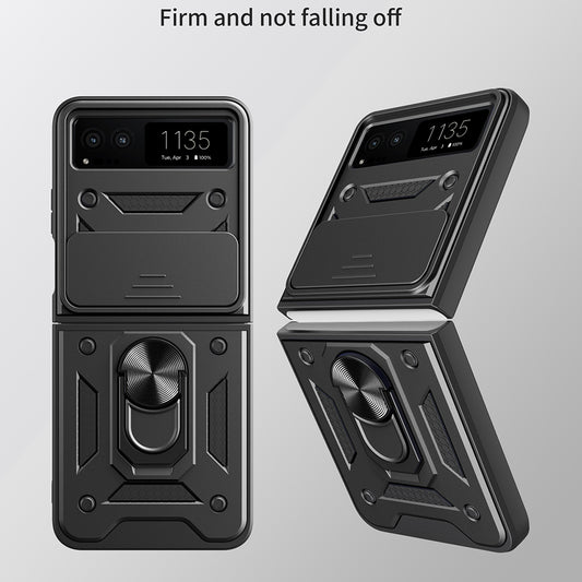 Husa pentru Motorola Razr 40, Techsuit, CamShield, Neagra